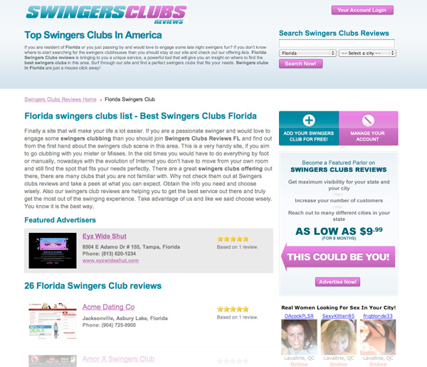 Jacksonville Swingers Club Reviews Best Jacksonville Swingers Clubs